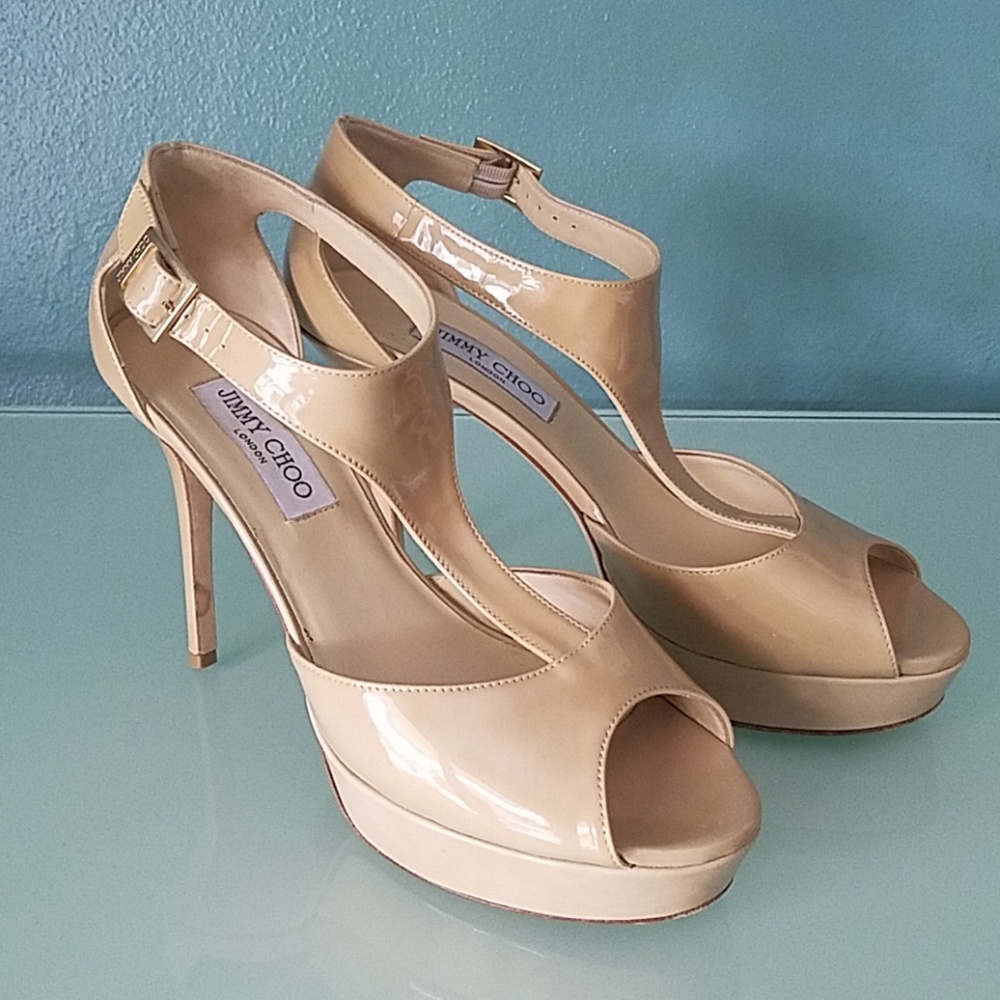 Jimmy Choo Totem Nude Patent Heel